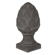 Clayre &amp; Eef   | Decoratie Beeld Dennenappel Grijs &oslash; 13x26 cm | 6TE0398M