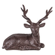 Clayre &amp; Eef   | Kerstdecoratie Beeld Hert Bruin 15x9x15 cm | 6Y4320