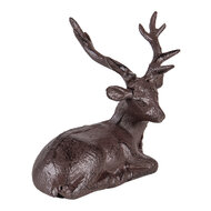 Clayre &amp; Eef   | Kerstdecoratie Beeld Hert Bruin 15x9x15 cm | 6Y4320