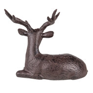 Clayre &amp; Eef   | Kerstdecoratie Beeld Hert Bruin 15x9x15 cm | 6Y4320