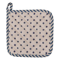 Clayre &amp; Eef   | Pannenlap Beige, Blauw 20x20 cm | BBF45