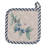 Clayre &amp; Eef   | Kind Pannenlap Beige Blauw 16x16 cm | BBF45K