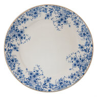 Clayre &amp; Eef   | Servies Dinerbord Wit, Blauw &oslash; 26x2 cm | BFLFP