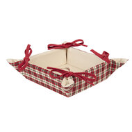 Clayre &amp; Eef   | Broodmand Rood, Beige 35x35x8 cm | COL47