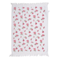 Clayre &amp; Eef   | Gastendoekje Wit Roze 40x66 cm | CT029