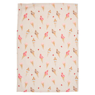 Clayre &amp; Eef   | Theedoek Beige Roze 50x70 cm | FAS42-2