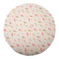 Clayre &amp; Eef   | Theedoek Beige Roze &oslash; 80 cm | FAS48