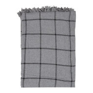 Clayre &amp; Eef   | Plaid Grijs Zwart 125x150 cm | KT060.136