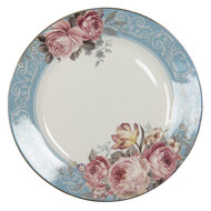 Clayre &amp; Eef   | Servies Dinerbord Blauw, Wit &oslash; 26x2 cm | PECFP