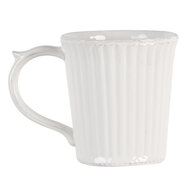 Clayre &amp; Eef   | Servies Mok Wit 13x9x10 cm / 250 ml | PLMU