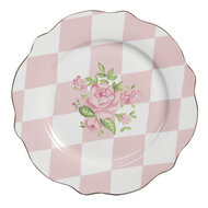 Clayre &amp; Eef   | Servies Ontbijtbord Roze &oslash; 20x2 cm | SWRDP