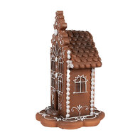 Clayre &amp; Eef   | Decoratie Huis met LED Bruin 13x13x20 cm / 2xAAA | 6PR4344