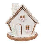 Clayre &amp; Eef   | Decoratie Huis met LED Wit 17x16x17 cm / 3xAAA | 6PR4349