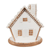 Clayre &amp; Eef   | Decoratie Huis met LED Wit 17x16x17 cm / 3xAAA | 6PR4349