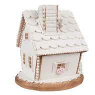 Clayre &amp; Eef   | Decoratie Huis met LED Wit 17x16x17 cm / 3xAAA | 6PR4349