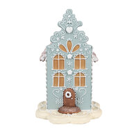 Clayre &amp; Eef   | Decoratie Huis Blauw 13x13x20 cm | 6PR4356