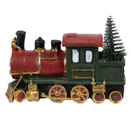 Clayre &amp; Eef   | Kerstdecoratie Locomotief Rood 11x5x7 cm | 6PR4335