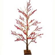 Dekoratief | Decoratieboom &#039;Red Berry&#039;, 72 LED, 120cm | A245002