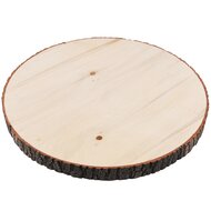 Dekoratief | Deco plankje rond, naturel, hout, 30x30x2cm | A245824