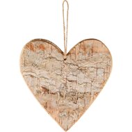 Dekoratief | Hanger hart, naturel, hout, 15x2x15cm | A245828