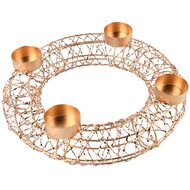 Dekoratief | Tafelstuk rond &#039;Wired&#039;, goud, 25x25x8cm | A245866