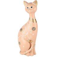 Dekoratief | Poes zittend &#039;Fanny&#039;, roze, resina, 10x7x26cm | A245938