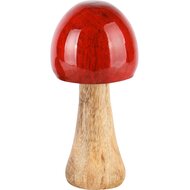 Dekoratief | Paddenstoel &#039;Bright Red&#039;, hout/enamel, 7x7x15cm | A248111