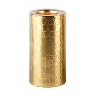 Dekoratief | Theelichthouder &#039;Gold Tube&#039;, metaal, 7x7x13cm | A248283