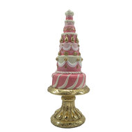 Clayre &amp; Eef   | Decoratie taart Roze &oslash; 8x 21 cm | 6PR4220