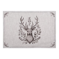 Clayre &amp; Eef   | Placemats Set van 6 Beige Bruin 48x33 cm | GTW40