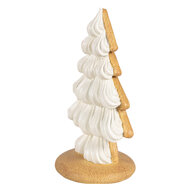 Clayre &amp; Eef   | Kerstdecoratie Kerstboom Beige Bruin 13x10x21 cm | 6PR4242