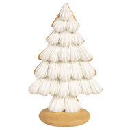 Clayre &amp; Eef   | Kerstdecoratie Beeld Kerstboom Beige Bruin 17x11x26 cm | 6PR4243