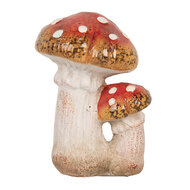 Clayre &amp; Eef   | Decoratie Paddenstoelen Rood Wit 8x8x12 cm | 6CE1752