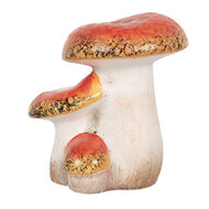 Clayre &amp; Eef   | Decoratie Paddenstoelen Rood Wit 10x9x12 cm | 6CE1756