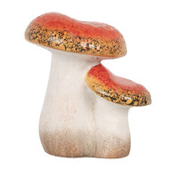 Clayre &amp; Eef   | Decoratie Paddenstoelen Rood Wit 10x9x12 cm | 6CE1756