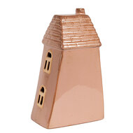 Clayre &amp; Eef   | Decoratie Huisje met LED Bruin 10x6x16 cm | 6CE1798