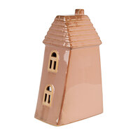 Clayre &amp; Eef   | Decoratie Huisje met LED Bruin 10x6x16 cm | 6CE1841