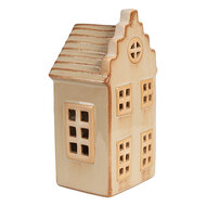 Clayre &amp; Eef   | Decoratie Huisje met LED Beige 8x7x16 cm | 6CE1844