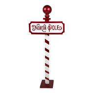 Clayre &amp; Eef   | Kerstdecoratie North Pole Rood Wit 46x18x110 cm | 5Y1254