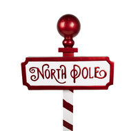 Clayre &amp; Eef   | Kerstdecoratie North Pole Rood Wit 46x18x110 cm | 5Y1254