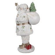 Clayre &amp; Eef   | Kerstdecoratie Kerstman Wit 21x23x43 cm | 6PR4295