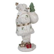 Clayre &amp; Eef   | Kerstdecoratie Kerstman Wit 14x16x31 cm | 6PR4296