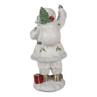 Clayre &amp; Eef   | Kerstdecoratie Kerstman Wit 14x16x31 cm | 6PR4296