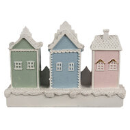 Clayre &amp; Eef   | Decoratie Huis Wit 13x4x10 cm | 6PR4204