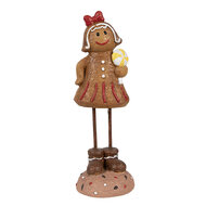 Clayre &amp; Eef   | Decoratie peperkoekpop Bruin 7x7x18 cm | 6PR4274