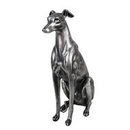 Clayre &amp; Eef   | Decoratie Beeld Hond Zilverkleurig 20x10x30 cm | 6PR5068