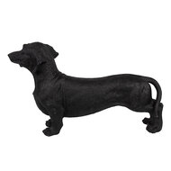 Clayre &amp; Eef   | Decoratie Beeld Hond Zwart 37x11x23 cm | 6PR5070