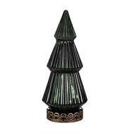 Clayre &amp; Eef   | Kerstdecoratie Kerstboom met LED Groen &oslash; 13x23 cm / 2xAAA | 6GL4573GR