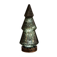 Clayre &amp; Eef   | Kerstdecoratie Kerstboom met LED Groen &oslash; 13x23 cm / 2xAAA | 6GL4573GR