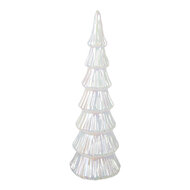 Clayre &amp; Eef   | Kerstdecoratie Beeld Kerstboom met LED Wit &oslash; 11x32 cm | 6GL4643